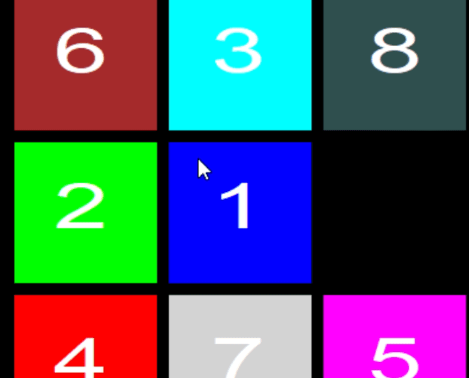 C++ AI Puzzle Sort Algorithms screenshot